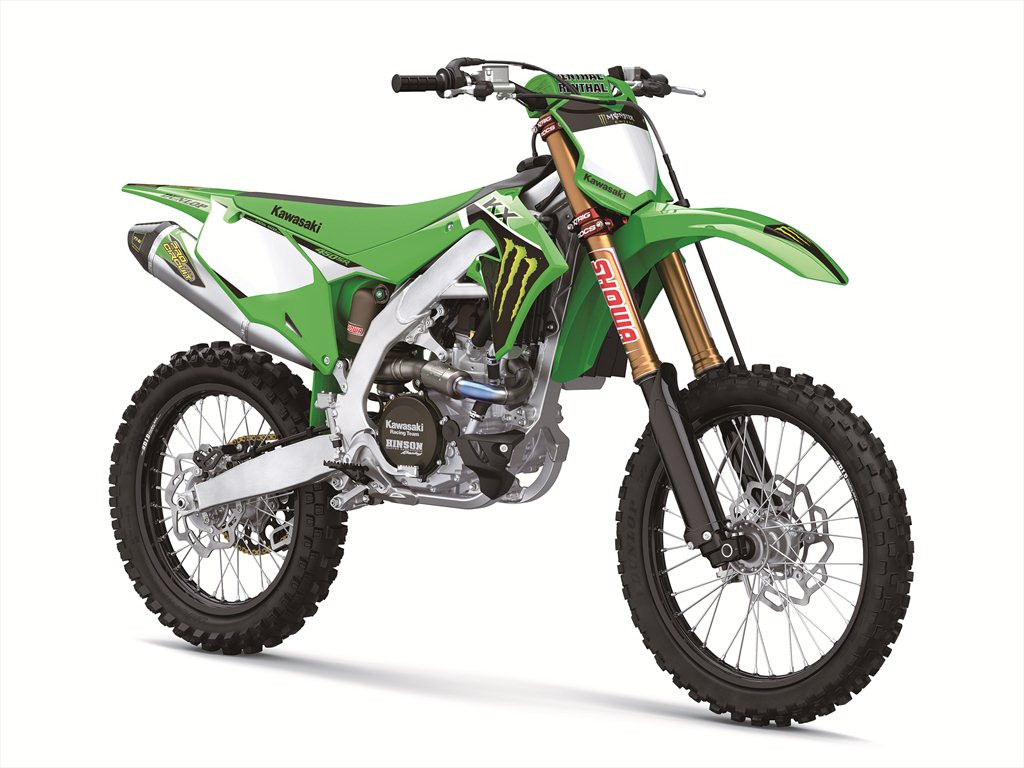 A 2023-model Kawasaki KX450 SR. Photo courtesy Kawasaki Motors Corp., U.S.A.