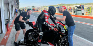 Max Toth on pit lane at Valencia. Photo courtesy Bert Toth.
