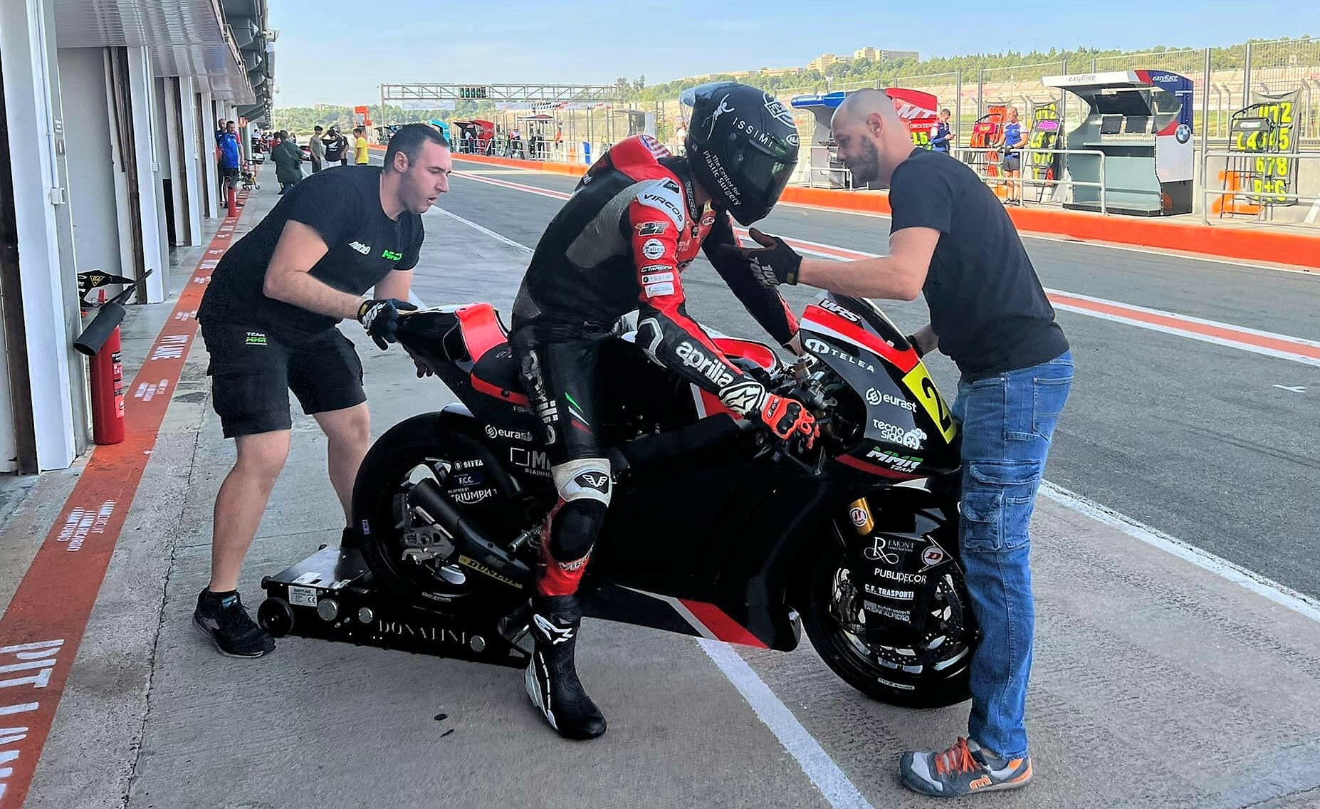 Max Toth on pit lane at Valencia. Photo courtesy Bert Toth.