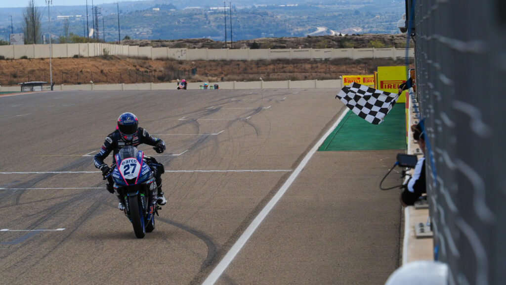 Alvaro Diaz (27), the current World Supersport 300 Championship point leader. Photo courtesy Dorna.