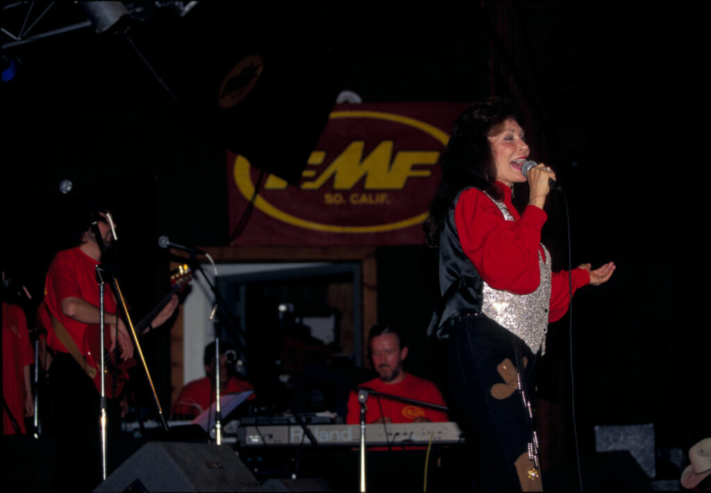 Loretta Lynn performing at the AMA Amateur National Motocross Championship. Photo courtesy Racer X.