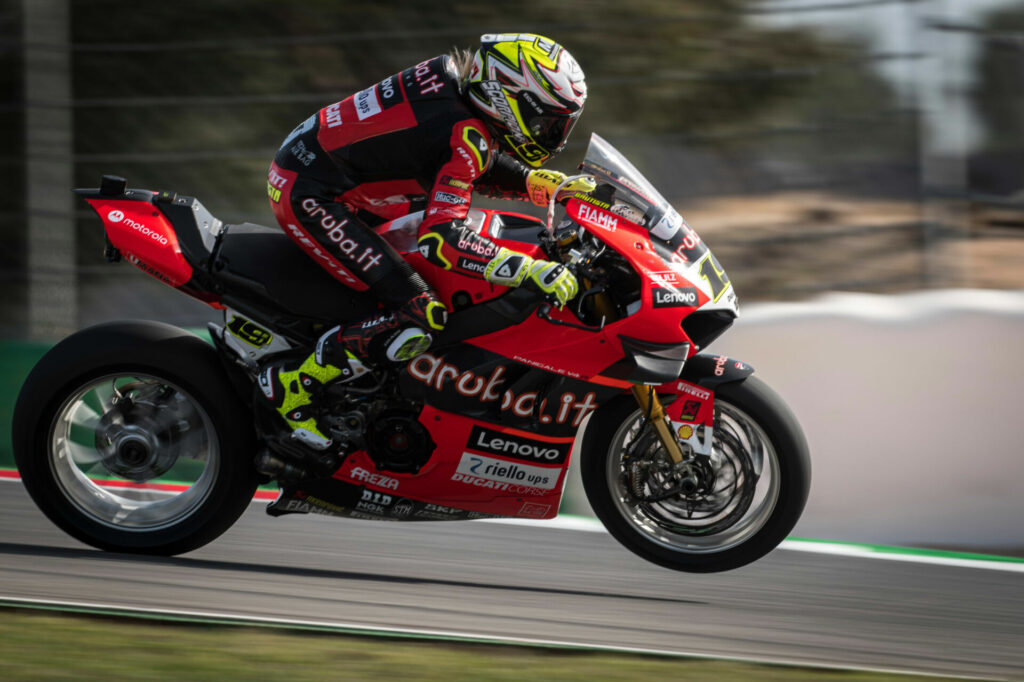 Alvaro Bautista (19). Photo courtesy Ducati.