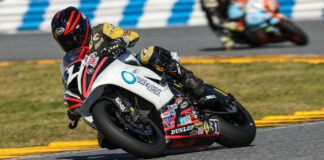 John Ashmead (37) in action during the 2021 Daytona 200. Photo by Brian J. Nelson.