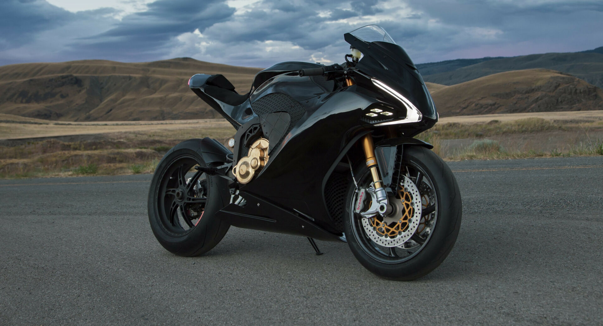 A Damon HyperSport electric sportbike. Photo courtesy Damon Motors.