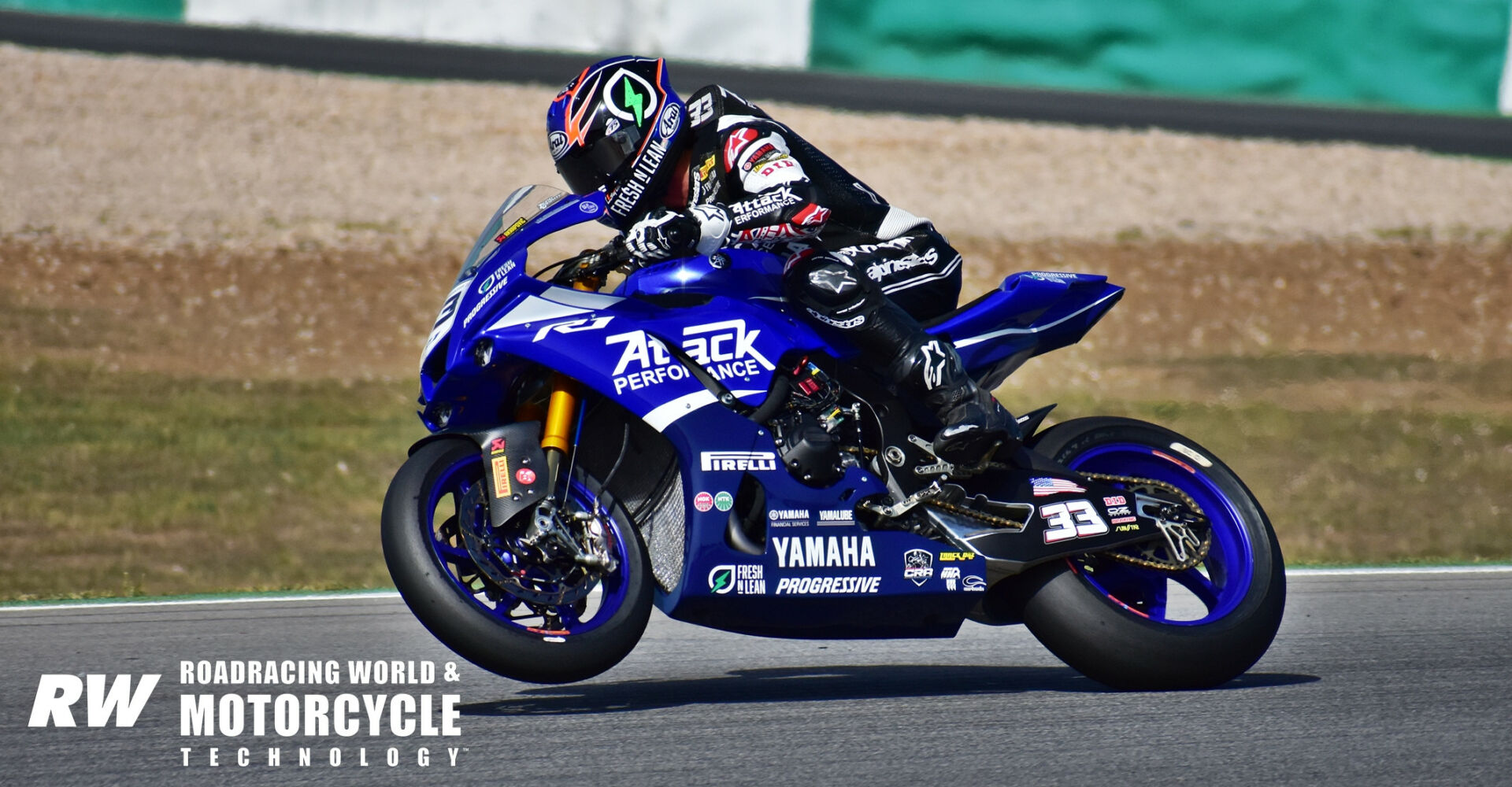 Two-time MotoAmerica Superbike Champion Jake Gagne (33) returned to Portimao, Portugal, where he finished 13th and 12th in 2018 aboard a factory Honda CBR1000RR, as a wild card with the Attack Racing Yamaha team. Photo by Michael Gougis.
