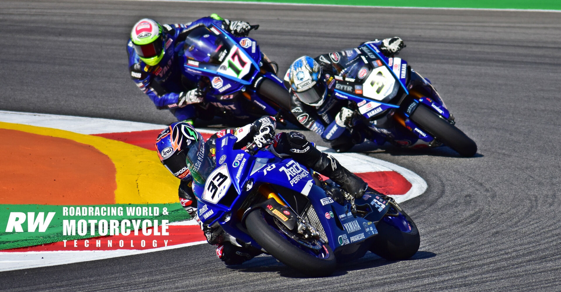 When it came time to push, Jake Gagne (33) stepped it up, closing to within 1.551 seconds of Superpole winner Jonathan Rea (not pictured). Photo by Michael Gougis.