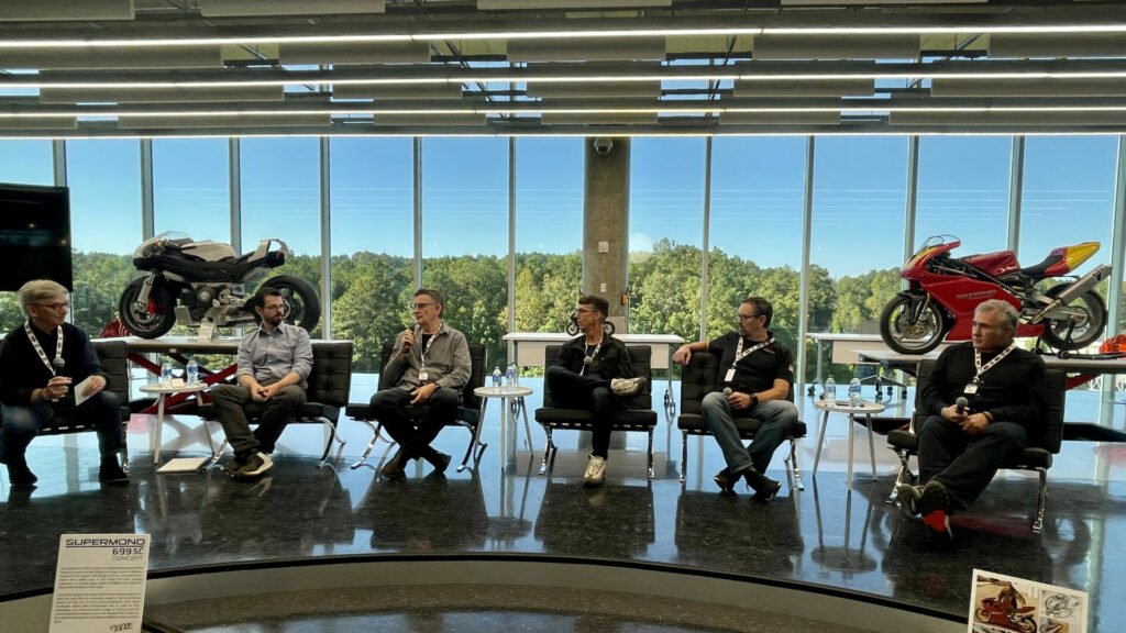 The design discussion panel in the Barber Advanced Design Center. Photo courtesy Barber Vintage Motorsports Museum. 