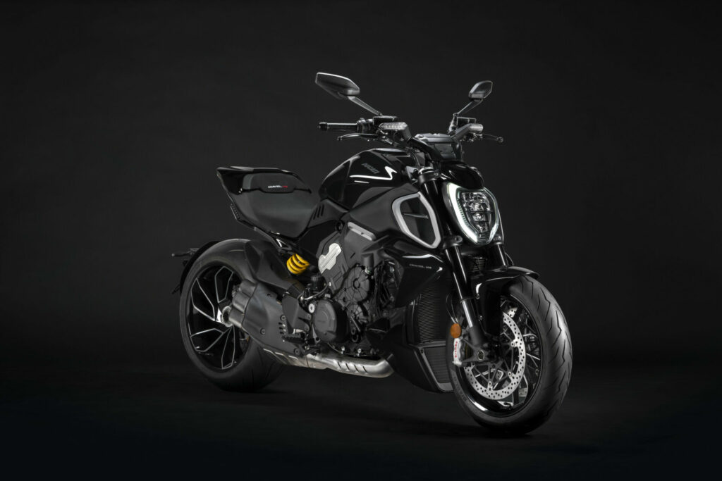 The new 2023 Ducati Diavel V4 in black. Photo courtesy Ducati.