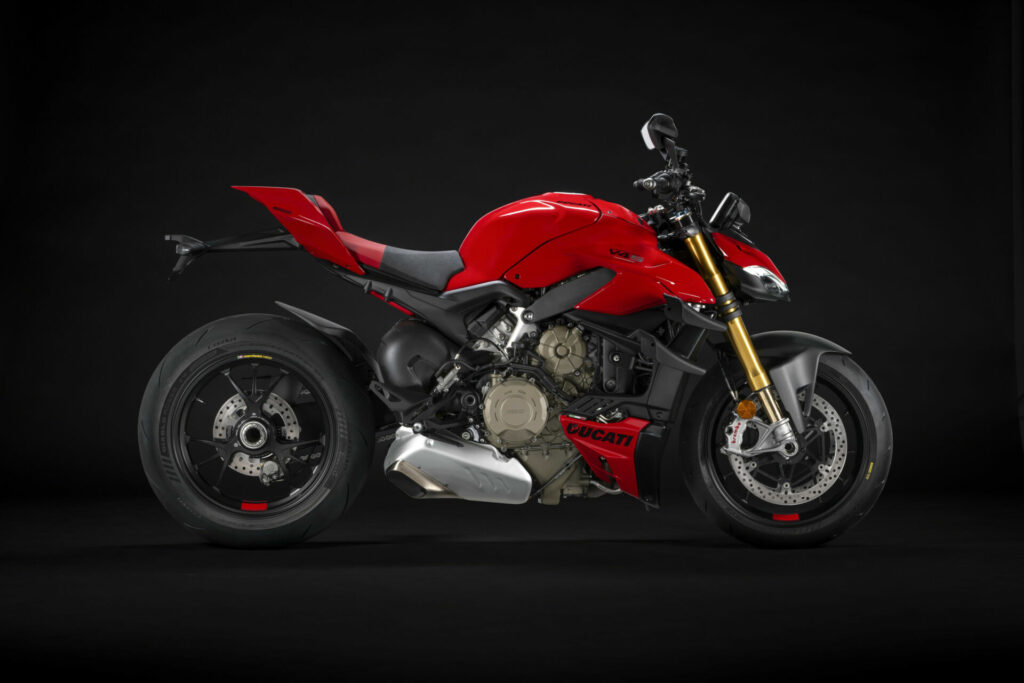 A 2023 Ducati Streetfighter V4 S at rest. Photo courtesy Ducati.