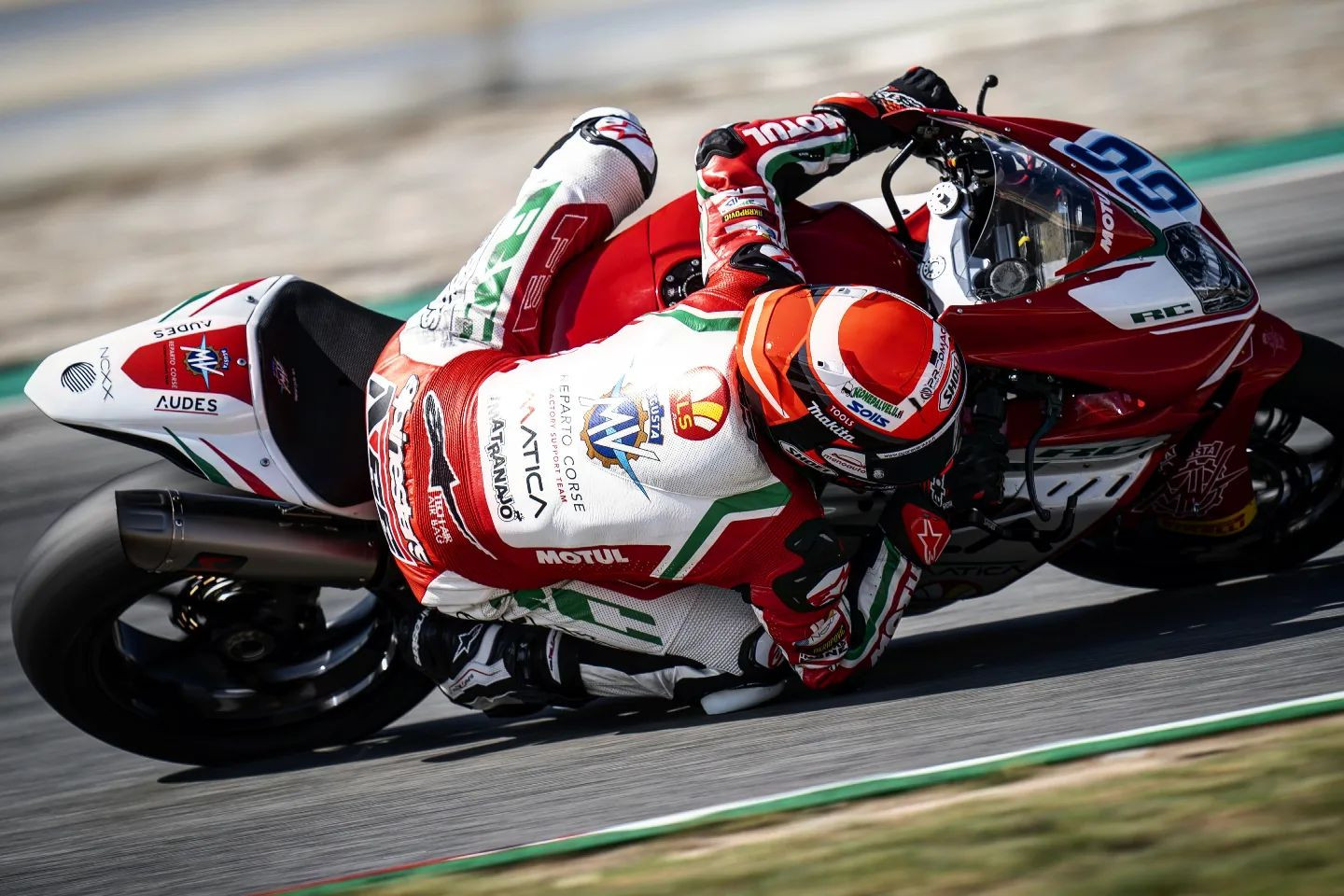 Niki Tuuli (66) on his MV Agusta F3 800. Photo courtesy MV Agusta Reparto Corse.