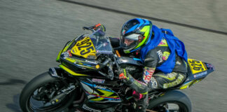 Elisa Gendron-Belen (925) on the banking at Daytona International Speedway during the ASRA/CCS Race of Champions. Photo courtesy Elisa Gendron-Belen.