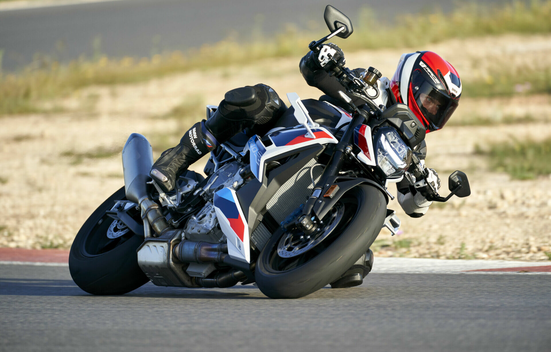 The winglet-equipped 2023 BMW M 1000 RR at speed. Photo courtesy BMW Motorrad.