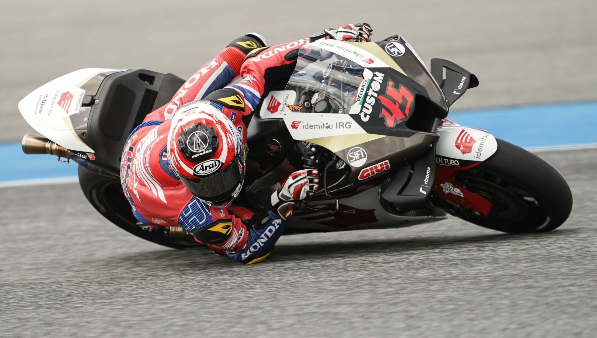 Tetsuta Nagashima (45) on the Idemitsu LCR Honda RC213V in Thailand. Photo courtesy LCR Honda.