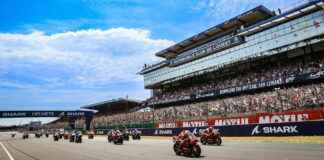 The start of the 2022 French Grand Prix in Le Mans, France. Photo courtesy Dorna.