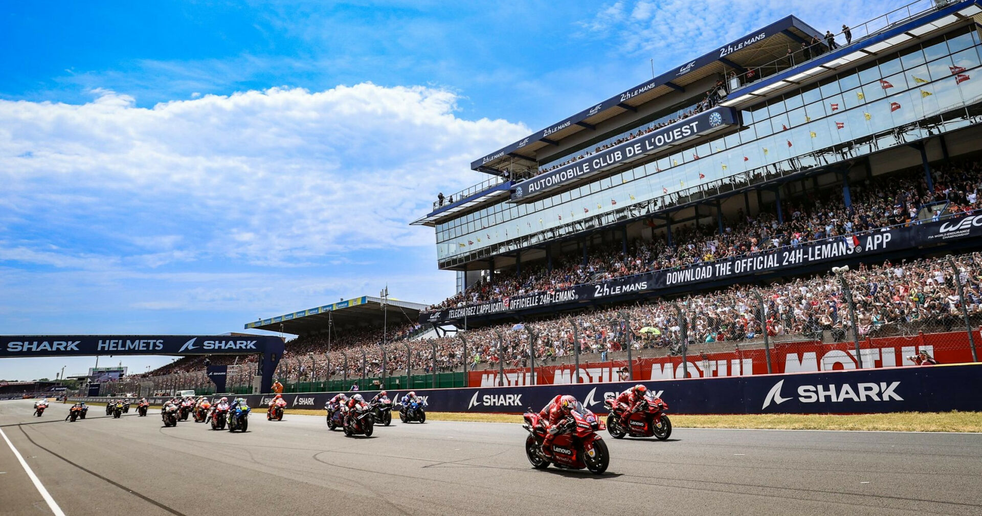 The start of the 2022 French Grand Prix in Le Mans, France. Photo courtesy Dorna.