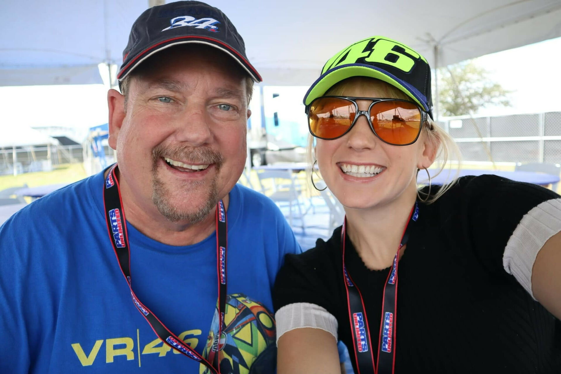 Garry Gallagher and his daughter Mikaela Novak at the Red Bull Grand Prix of The Americas at Circuit of The Americas.