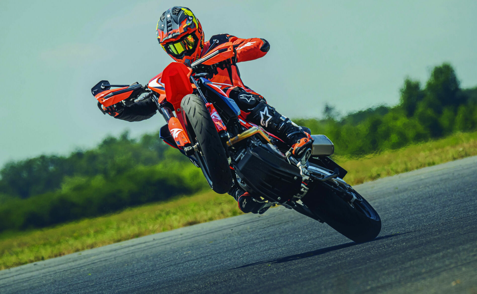 KTM's 690 SMC R streetbike in action. Photo courtesy KTM.