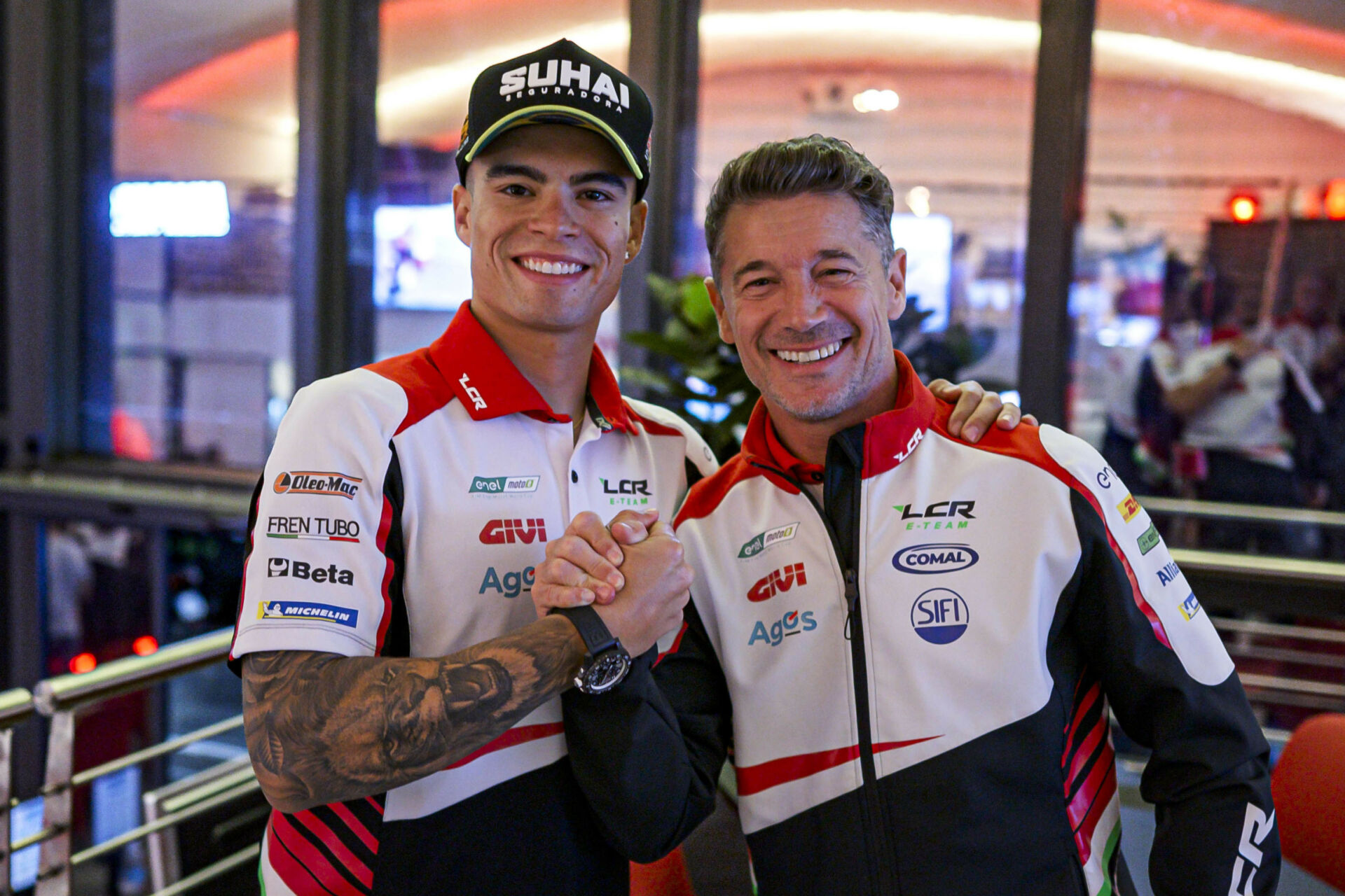 Eric Granado (left) and LCR E-Team owner Lucio Cecchinello (right). Photo courtesy LCR E-Team.