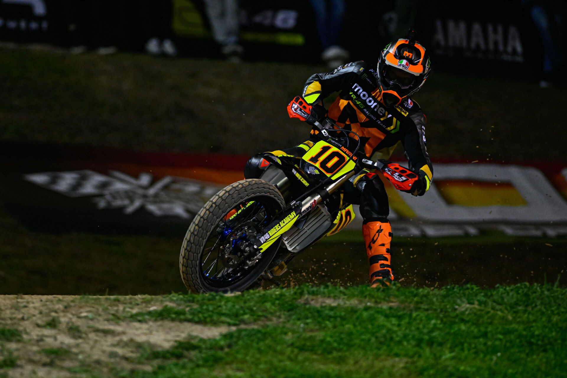 Luca Marini (10) in action at the VR46 Motor Ranch. Photo courtesy VR46 Racing.