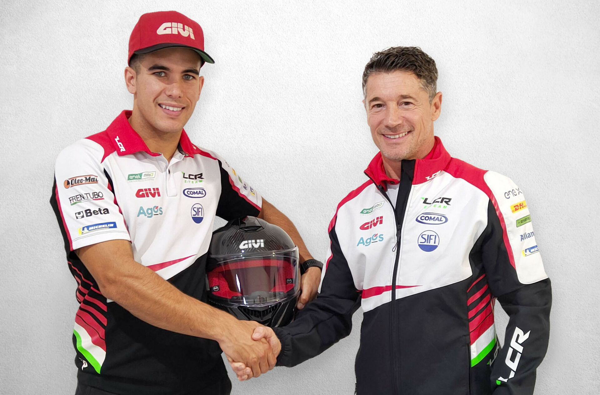 Miquel Pons (left) and LCR E-Team owner Lucio Cecchinello (right). Photo courtesy LCR E-Team.