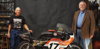 R.I.P.: Vintage Racing Icon Rob Iannucci Team Obsolete owner Rob Iannucci (right) with Walt Fulton III (left) and the ex-factory 1972 Harley-Davidson XR750 TT. Photo courtesy Team Obsolete.