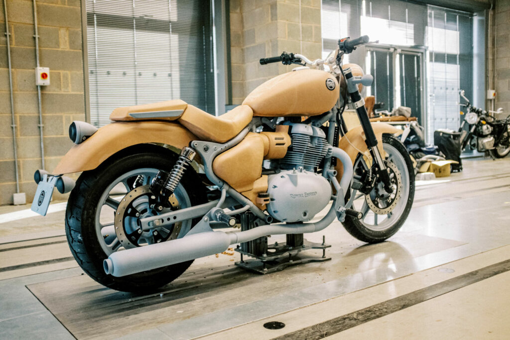 Many hours of extensive research and development in conjunction with Harris Performance helped to create an exceptionally refined overall package in the Super Meteor 650.  Photo courtesy Royal Enfield North America.