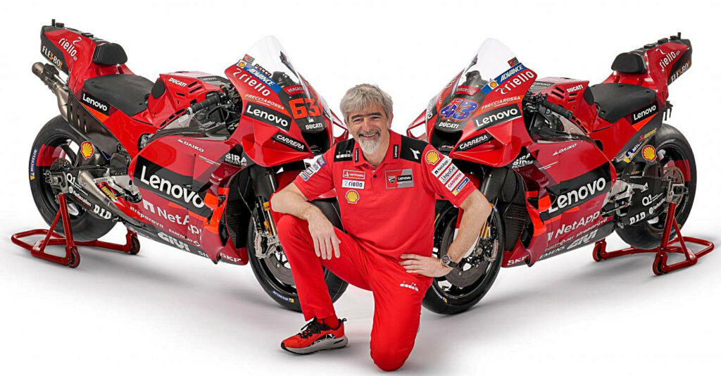 Luigi "Gigi" Dall'Igna and his creations. Photo courtesy Dorna.