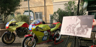 Moto Guzzi racebikes on display at a motorcycle and air show hosted by the Giorgio Parodi Association in Italy. Photo courtesy Giorgio Parodi Association.
