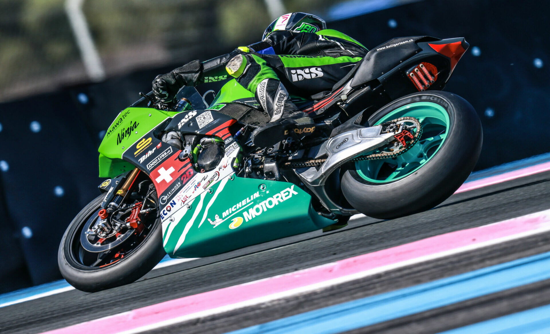 Team Bolliger Switzerland (8) in action during the 2022 season. Photo courtesy FIM EWC Press Office.