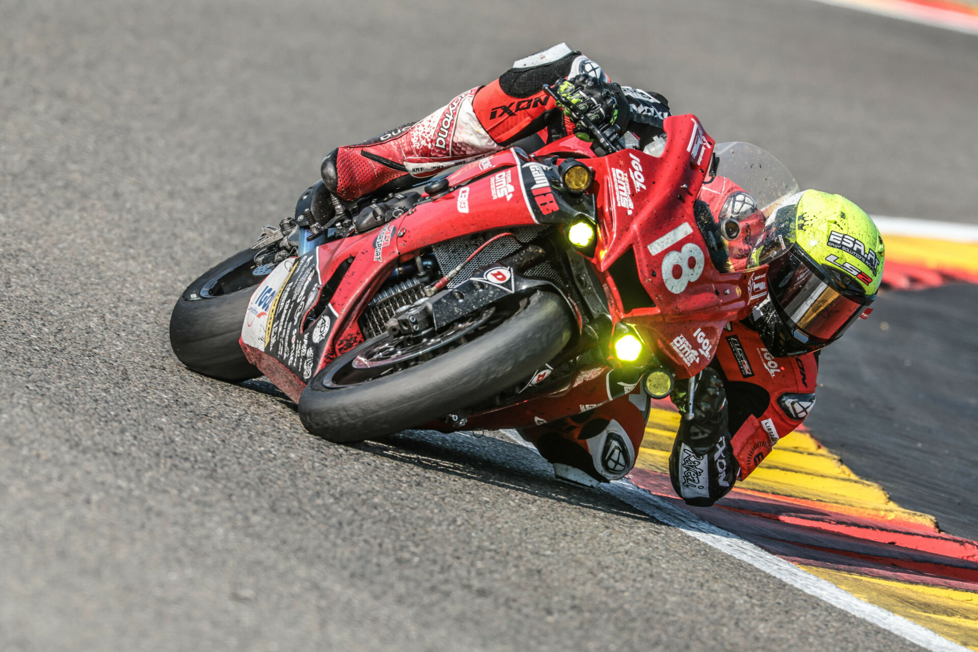 Team 18 Sapeurs Pompiers CMS Motostore (18) in action in 2022. Photo courtesy FIM EWC.