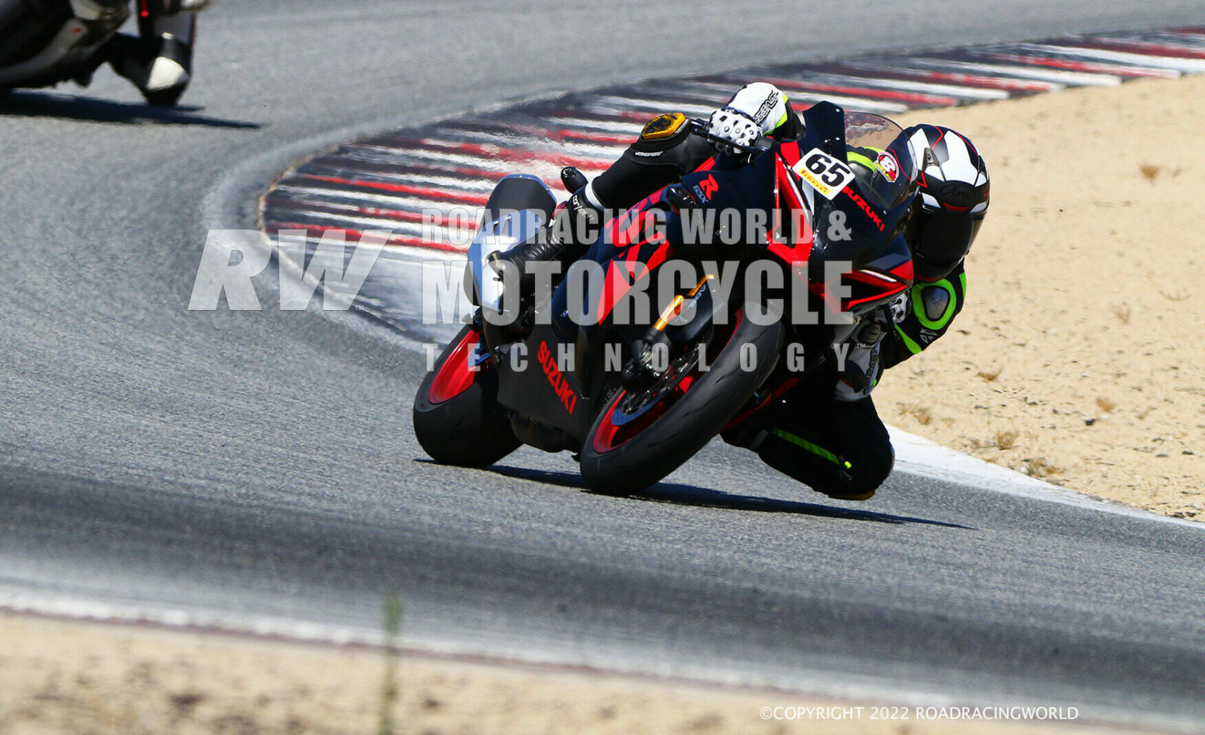 The Suzuki GSX-R1000R is easy to hustle around Laguna at a track day pace and relatively comfortable on a long day of highway riding. Photos by Caliphotography.com.
