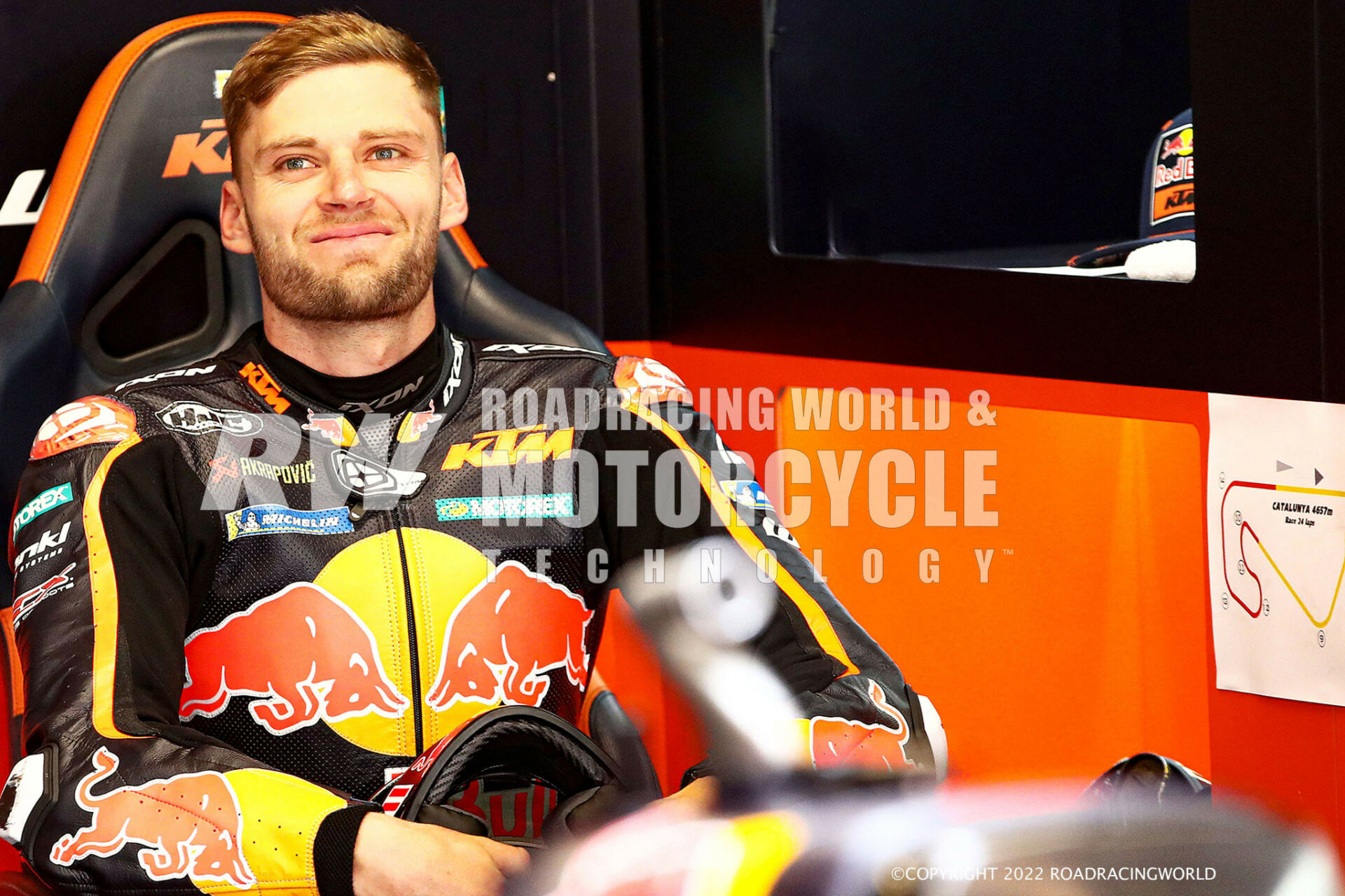 Brad Binder, polite and friendly in person, an ax murderer on the track!