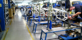 Go inside the TM Racing factory in Italy. Photo by Sam Fleming.