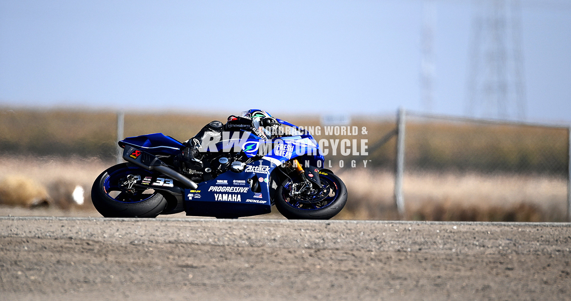 MotoAmerica Champion Jake Gagne and his Yamaha Superbike on Dunlop Q5 track-day tires at Buttonwillow. Photo courtesy Dunlop.