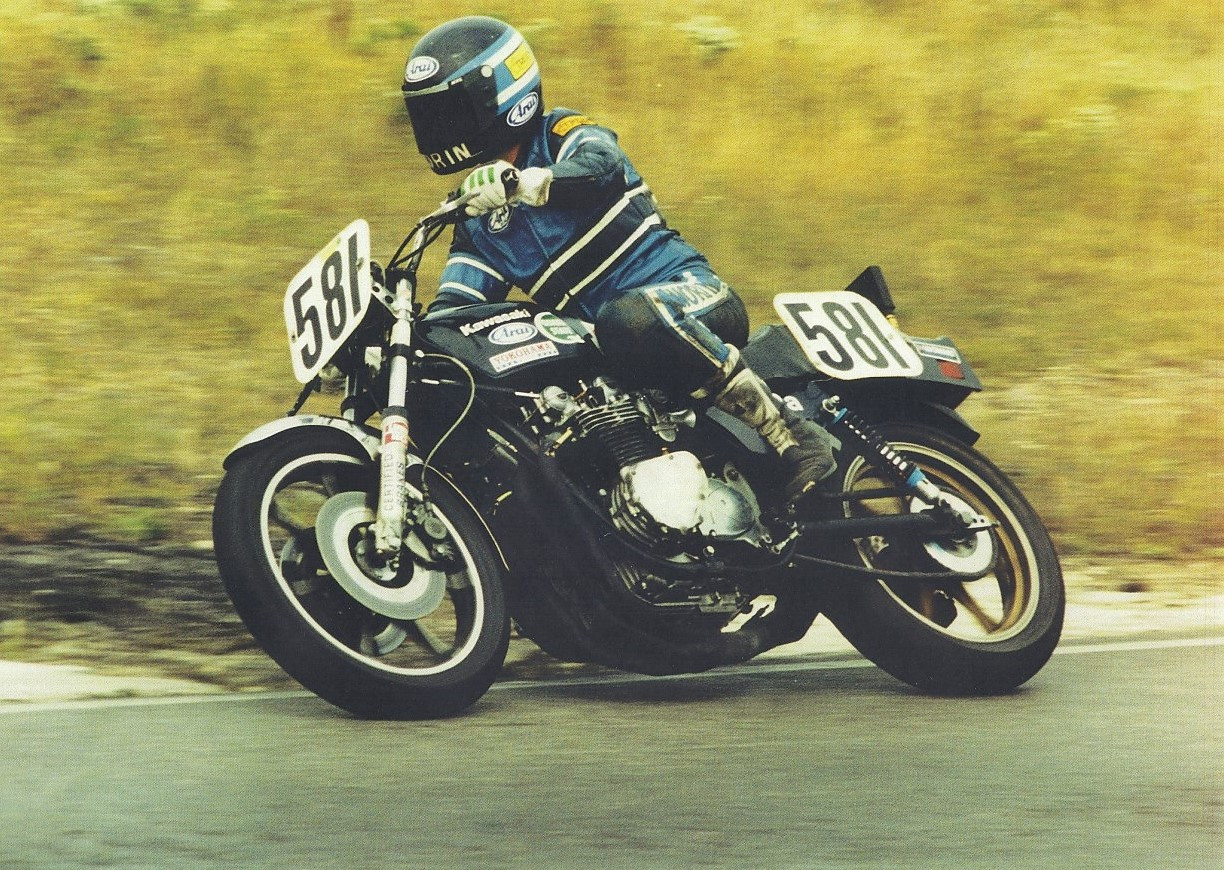 George Morin (581) in action at Shannonville Motorsport Park in 1980. Photo by Colin Fraser, courtesy CSBK.
