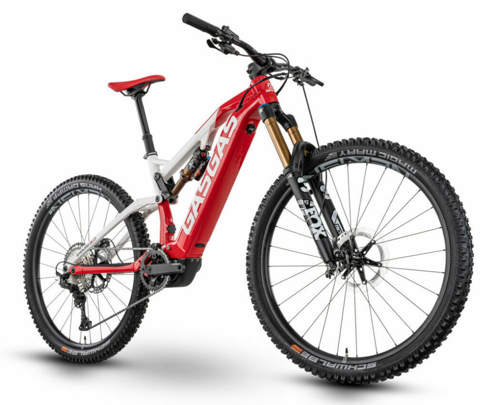 A GASGAS Enduro 3.0 electric mountain bike in action. Photo courtesy GASGAS.