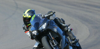 Arai's new Contour-X helmet is aimed at the sport-touring and street rider, but has been tested by the company's evaluators at speeds up to 180 mph at Suzuka. Photo courtesy Caliphotography.com.