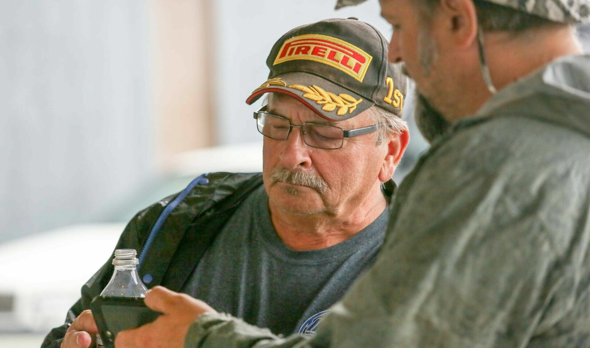 Longtime WERA race official Rich Graver (left). Photo courtesy Nelson Ledges Road Course.