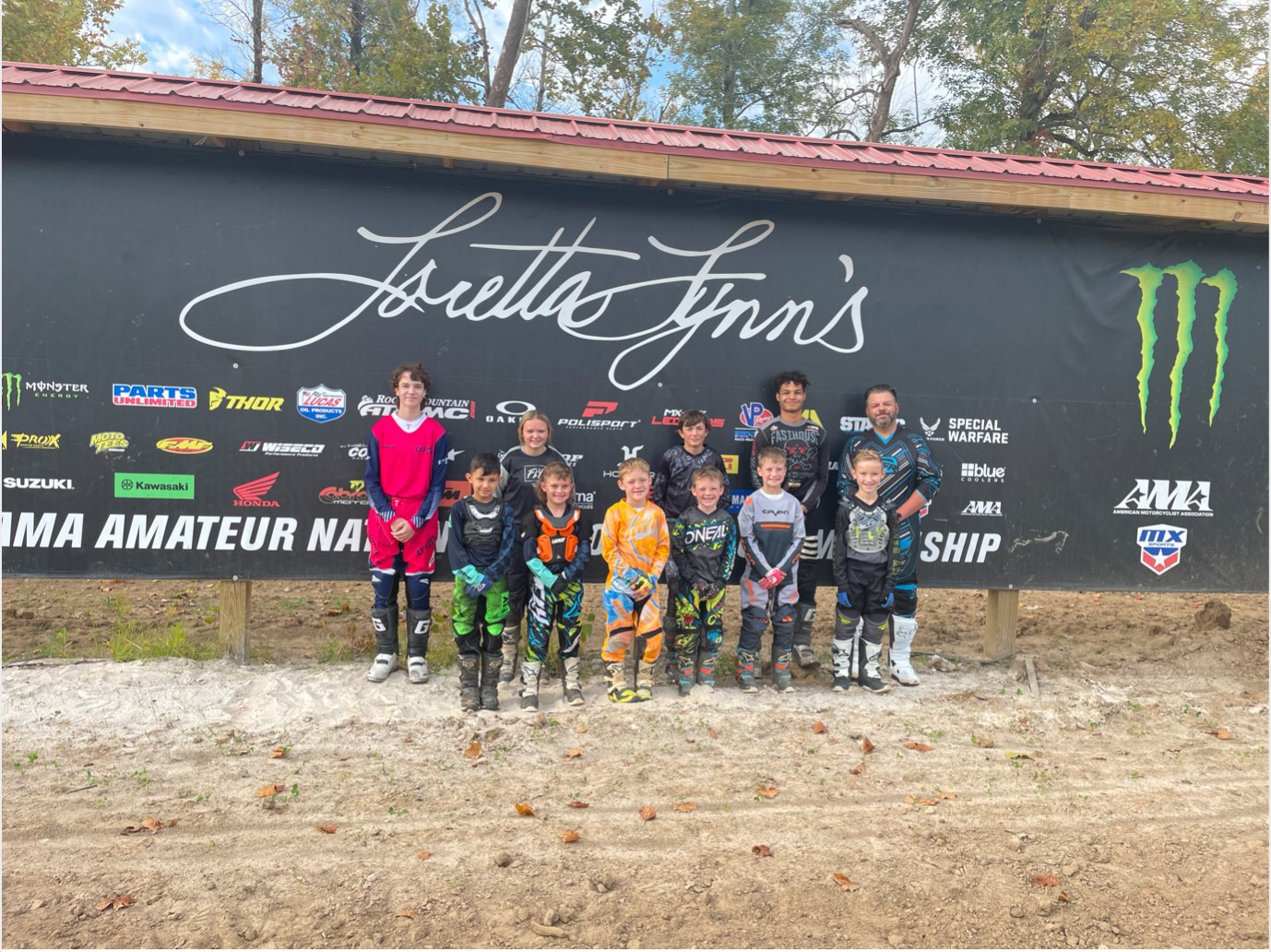 This past October, the group of 11 riders that raised the most money was invited to a USMCA learn-to-ride clinic at Loretta Lynn’s Ranch. Photo courtesy USMCA.