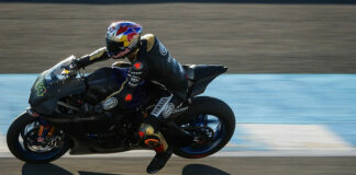 Toprak Razgatlioglu (54), as seen during testing Wednesday at Jerez. Photo courtesy Dorna WorldSBK Press Office.