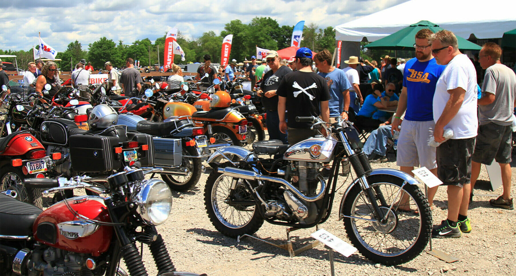 A scene from the Motorcycle Show at AMA Vintage Motorcycle Days 2022 at Mid-Ohio. Photo courtesy AMA.