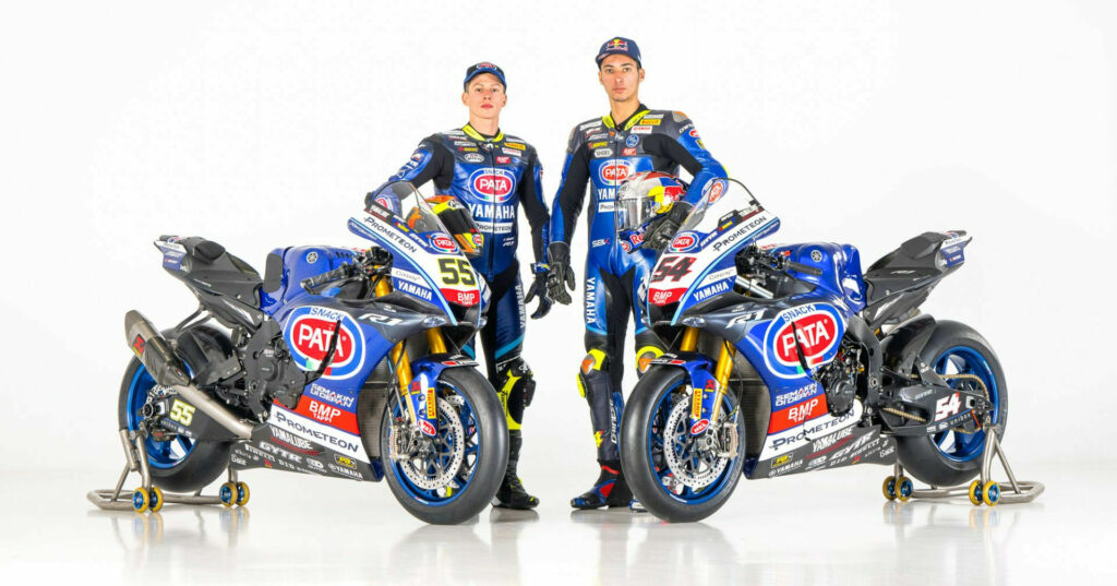 Andrea Locatelli (left) and Toprak Razgatlioglu (right). Photo courtesy Yamaha.