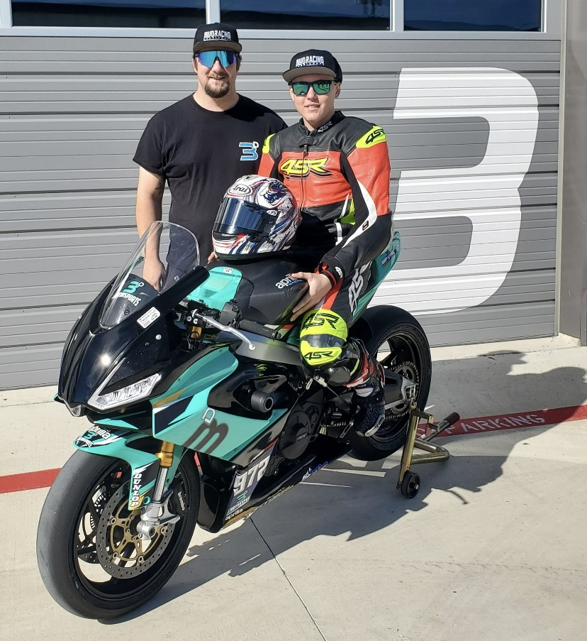 3D Motorsports' Dustin Dominguez (left) with Chase Black (right). Photo courtesy 3D Motorsports.