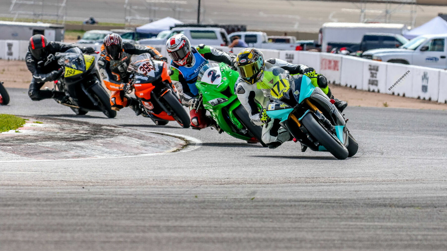 Legion Moto staff lead a “B-Group” session at Pikes Peak International Raceway. Photo courtesy Legion Moto.