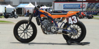 The KTM-powered Wally Brown Racing flat track racebike. Photo courtesy AFT.