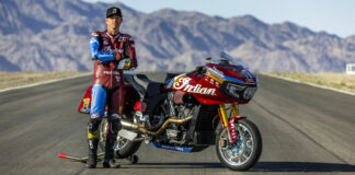 Tyler O'Hara, the 2023 MotoAmerica Mission King Of The Baggers and MotoAmerica RSD Super Hooligan Champion. Photo courtesy Indian Motorcycle.