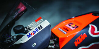 A 2023 Red Bull KTM RC16 factory MotoGP racebike. Photo courtesy KTM Factory Racing.