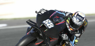 Miguel Oliveira (88), as seen testing his new RNF Aprilia at Valencia in November 2022. Photo courtesy RNF MotoGP Team.