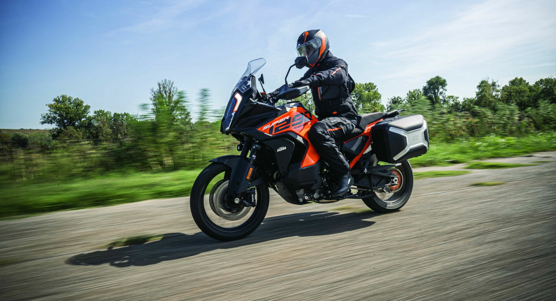 The KTM Super Adventure 1290 S will be part of KTM's 2023 Ride Orange street demo program. Photo by A. Barbanti, courtesy KTM.