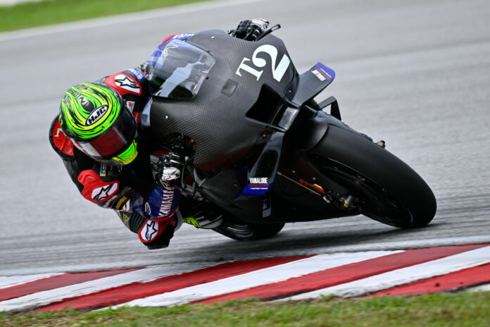 Yamaha test rider Cal Crutchlow (T2) was quickest on Day One of the MotoGP "Shakedown Test" at Sepang. Photo courtesy Dorna.